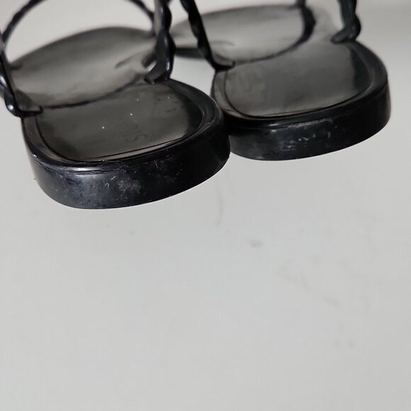 STUART WEITZMAN | BRAIDA SAWYER JELLY SANDALs black Sz 10 - Picture 4 of 5